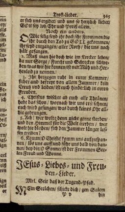Jesus-Liebes- und Freuden-Lieder.