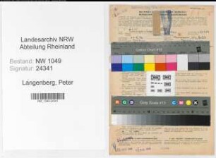 Entnazifizierung Peter Langenberg , geb. 21.05.1896 (Lehrer)
