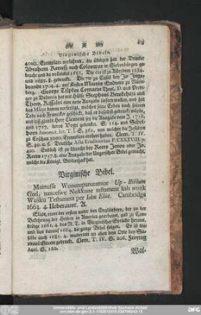 Virginische Bibel.