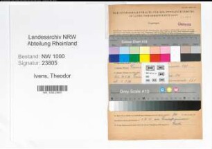 Entnazifizierung Theodor Ivens, geb. 18.11.1896 (Kaufm.Angest.)