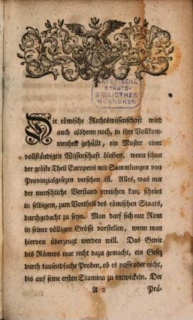 Meine Gedanken über die Ordnung der Pandecten