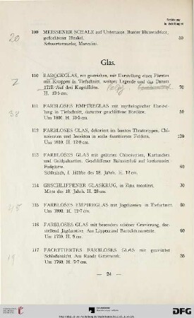 Glas (Nr. 110-123)