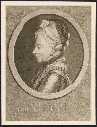 [Bildnis Amalie von Preußen] : Anne Amelie Princesse de Prusse soeur du Roi