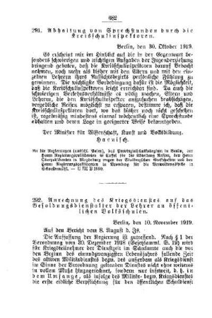 Anrechnung des Kriegsdienstes auf das Besoldungsdienstalter der Lehrer an öffentlichen Volksschulen : [F. Öffentliches Volksschulwesen]