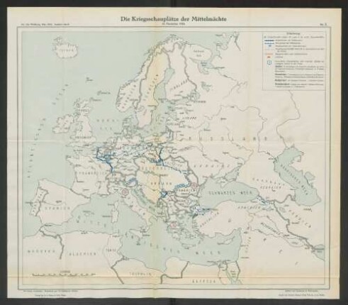 Nr. 1. Die Kriegsschauplätze der Mittelmächte im Dezember 1914.