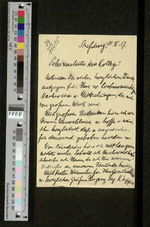 Postkarte an Arthur Wichmann