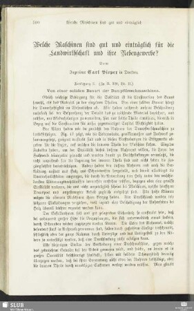 Welche Maschinen sind gut und einträglich für die Landwirthschaft und ihre Nebengewerbe? : Fortsetzung 3