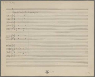 Concertos, Excerpts, cemb, strings, woodwinds, LüdD p.446 - BSB Mus.N. 119,103 : [heading:] II. // Allegretto tranquillo, poco grazioso