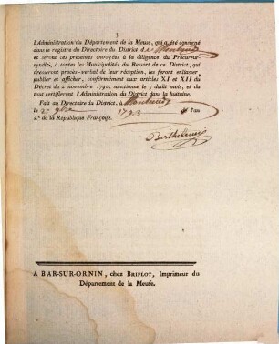 Decret de la Convention Nationale, 1413. 1793