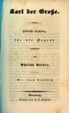 Karl der Große : historische Erzählung