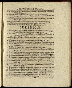 Juridicæ.