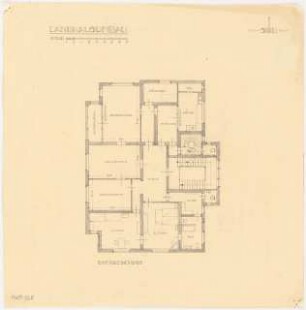 Umbau eines Landhauses Monatskonkurrenz Februar 1933: Grundriss Obergeschoss 1:100; Maßstabsleiste