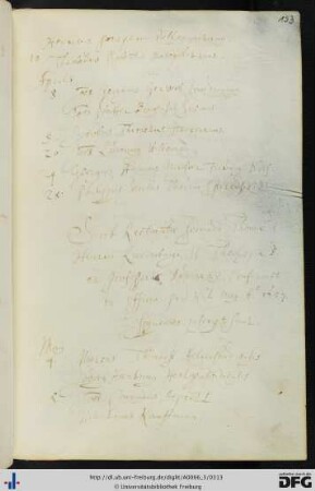 [fol. 153] Rektorat Thomas Heinrich 1627