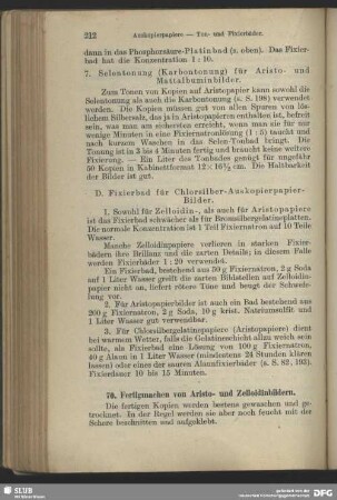 70. Fertigmachen von Aristo- und Zelloidinbildern