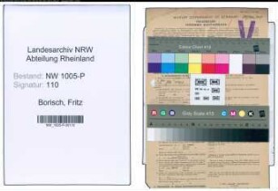 Entnazifizierung Fritz Borisch , geb. 24.01.1893 (Stadtinspektor)