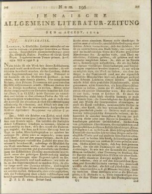Num. 195. Den 15. Aug. 1804