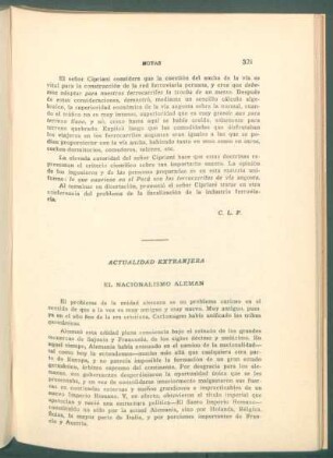 Actualidad extranjera - El nacionalismo en Alemán