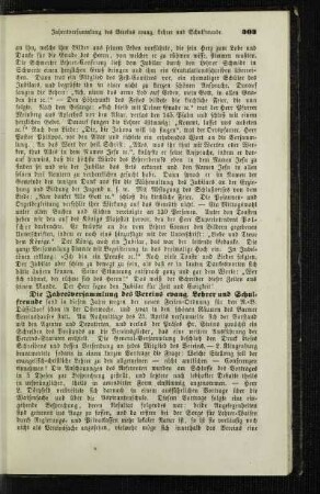 ¬Die¬ Jahresversammlung des Vereins evang. Lehrer und Schulfreunde