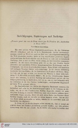 Berichtigungen, Ergänzungen Nachträge
