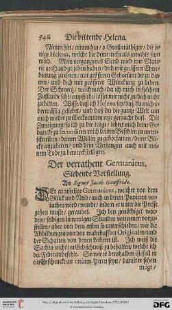 Der verrathene Germanicus