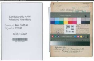 Entnazifizierung Rudolf Klett , geb. 24.01.1905 (Arbeiter)