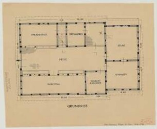 Flape (Kreis Olpe): Hof Schwarz. Haupthaus (Grundriss)