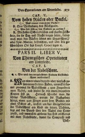 Liber V. Von Chirurgischen Operationen am Unterleibe.