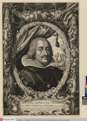 Ivan IV. Rey De Portugal Y Algarues. Iean IIII. Roy De Portugal Et Algarbes
