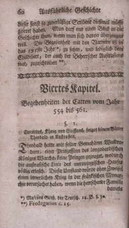 Viertes Kapitel. Begebenheiten der Catten vom Jahr 554 bis 561.