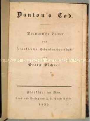 Büchner, Georg: "Danton's Tod"