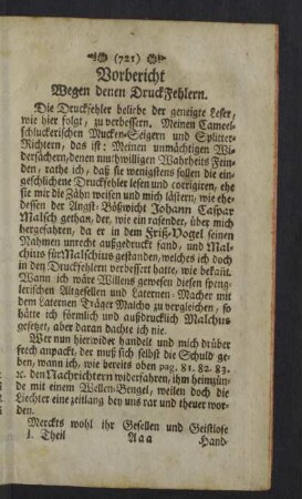 Vorbericht Wegen denen DruckFehlern.
