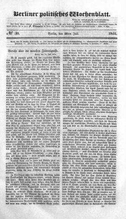 No 30, 26. Juli 1834