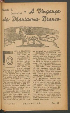 A vingança do phantasma branco : [Novella completa]
