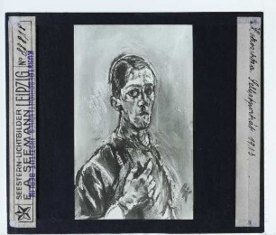 Kokoschka, Selbstbildnis (Hand auf der Brust) (New York City, MoMA 26.1940)
