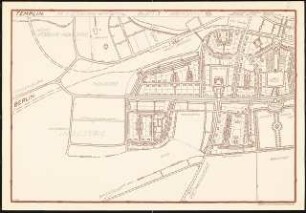 Bebauungsplan der Stadterweiterung, Templin: (wie Inv.Nr. 21252 und 21256): Teilplan 1:2500, Maßstabsleiste, Blatt 3