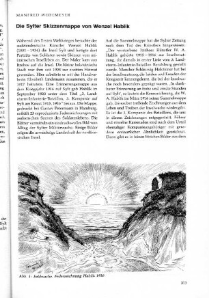 Die Sylter Skizzenmappe von Wenzel Hablik