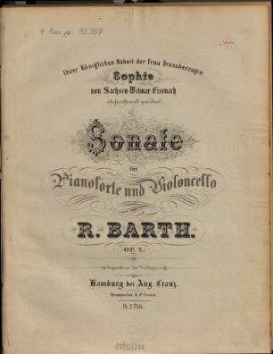 Sonate für Pianoforte und Violoncello : op. 2