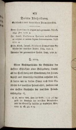 Geschichte des teutschen Privatrechts.