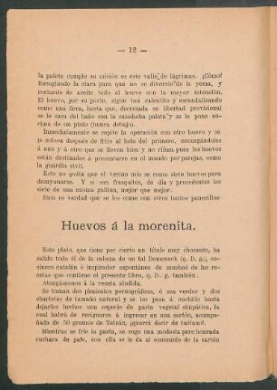 Huevos á la morenita