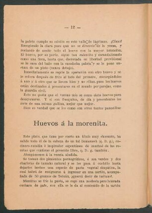 Huevos á la morenita