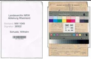 Entnazifizierung Wilhelm Schuele , geb. 29.01.1901 (Dachdecker)