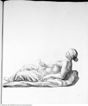 Galleria Giustiniana del marchese Vincenzo Giustiniani. 2 Bände., 1. Band, Tafel 88: Ninfa che dorme (nach der Antike)