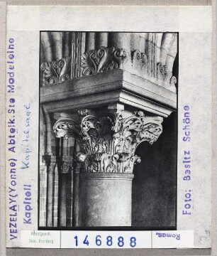 Vézelay, Basilika Sainte Madeleine: Kapitelsaal, Kapitell