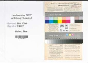 Entnazifizierung Theo Nelles, geb. 25.03.1920 (Kraftfahrer)