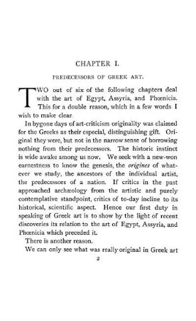 Chapter I. Predecessors Of Greek Art.