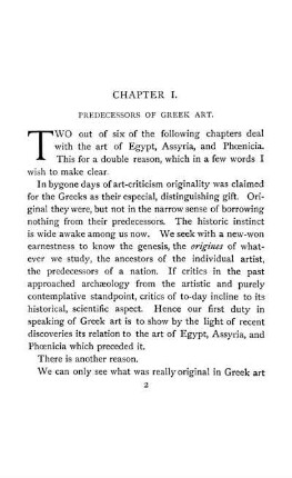 Chapter I. Predecessors Of Greek Art.