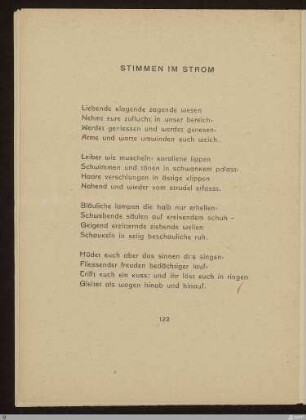 Stimmen im Strom : [SW III: keine Sigle]; [SW III, S. 99/147-148]