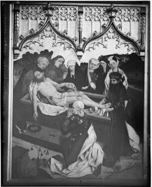 Tiefenbronn Katholische Kirche Sankt Maria Magdalena Hochaltar (1469) von Hans Schüchlin Grablegung