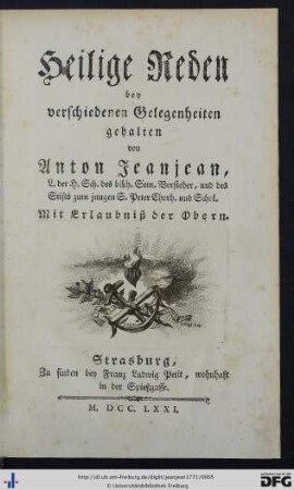Heilige Reden bey verschiedenen Gelegenheiten gehalten