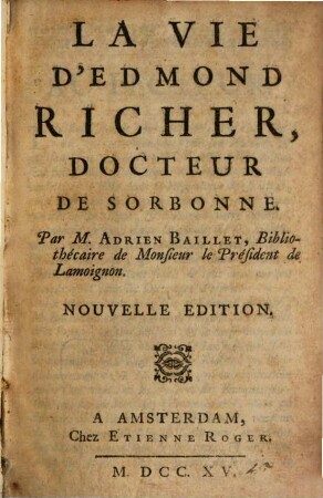 La vie D'Edmond Richer